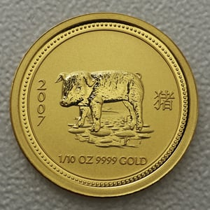 Goldmünze 1/10oz "Schwein" 2007 Lunar I – Year of the Pig (Australien) - Hauptansicht