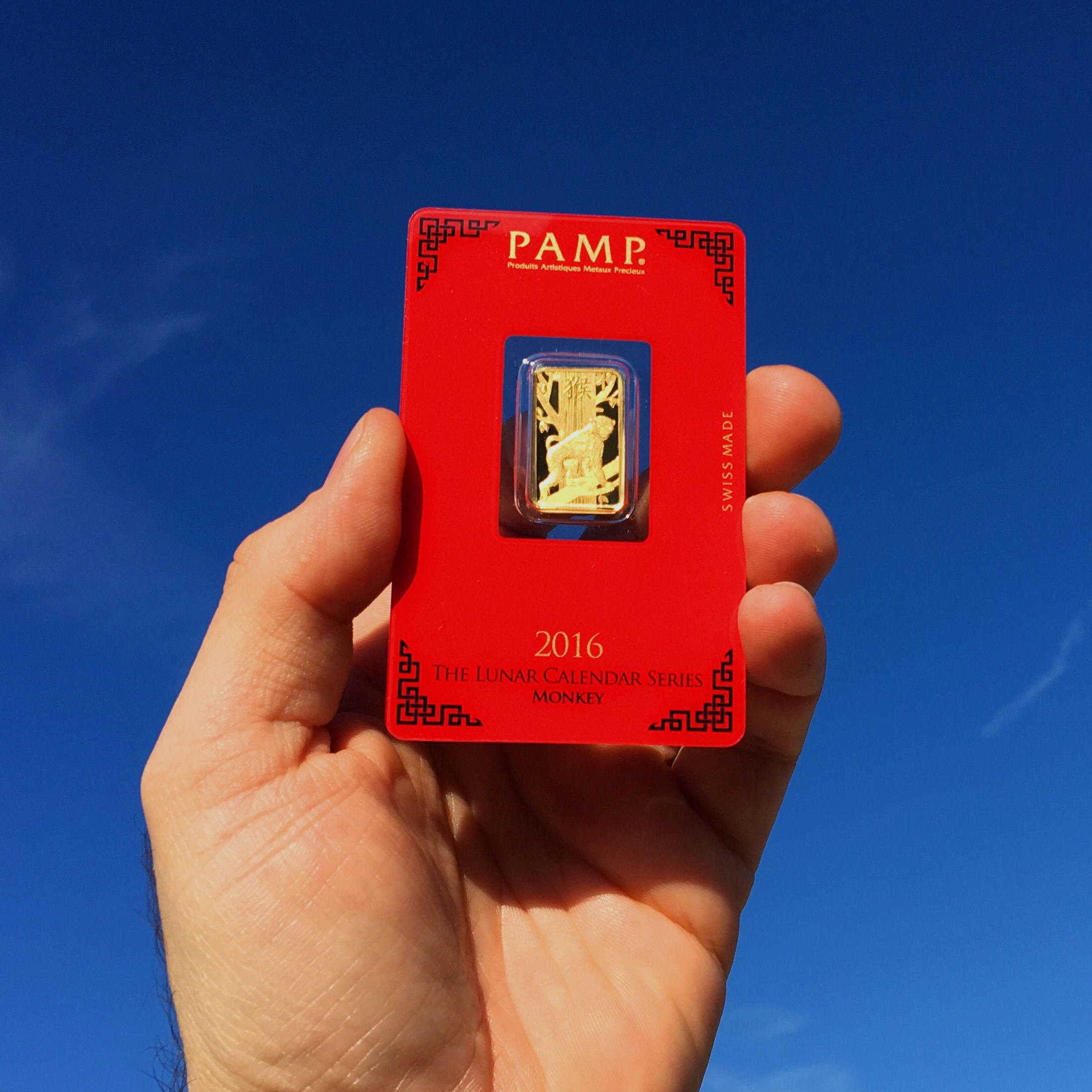 Goldbarren 5g "Affe 2016" Lunar PAMP - Detailansicht 4