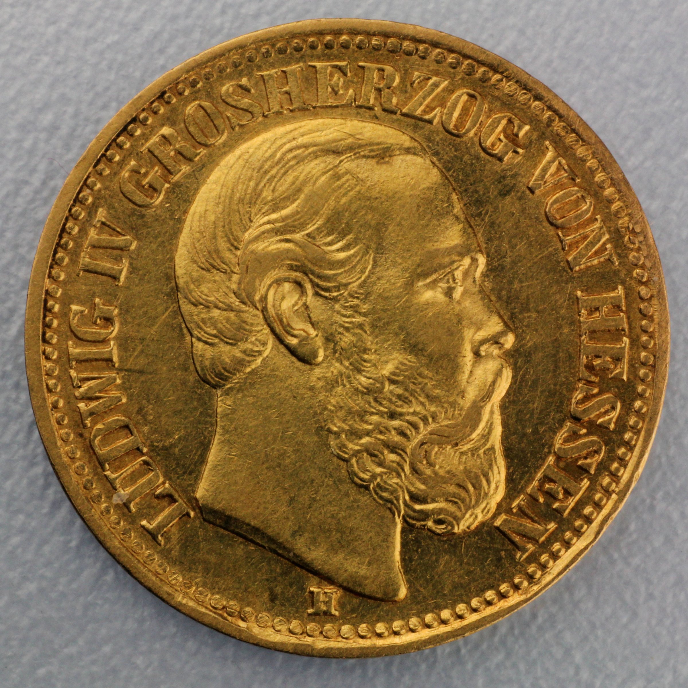 Goldmünze 10 Mark "Ludwig IV." (Hessen) - Hauptansicht