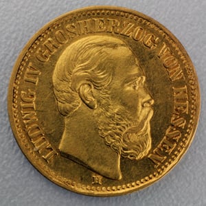 Goldmünze 10 Mark "Ludwig IV." (Hessen) - Hauptansicht