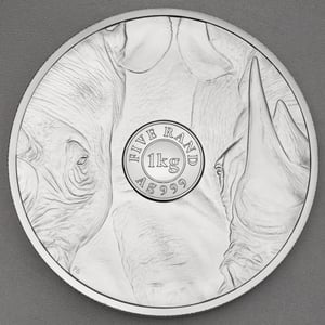 Silbermünze 1kg "Nashorn" 2022 Big Five II (Südafrika) - Miniaturansicht 2