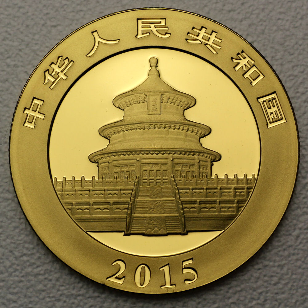 Goldmünze 1/2oz "Panda" 2015 (China) - Detailansicht 1