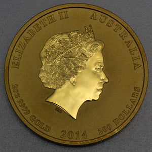 Goldmünze 2oz "Pferd" 2014 Lunar II – Year of the Horse (Australien) - Miniaturansicht 2