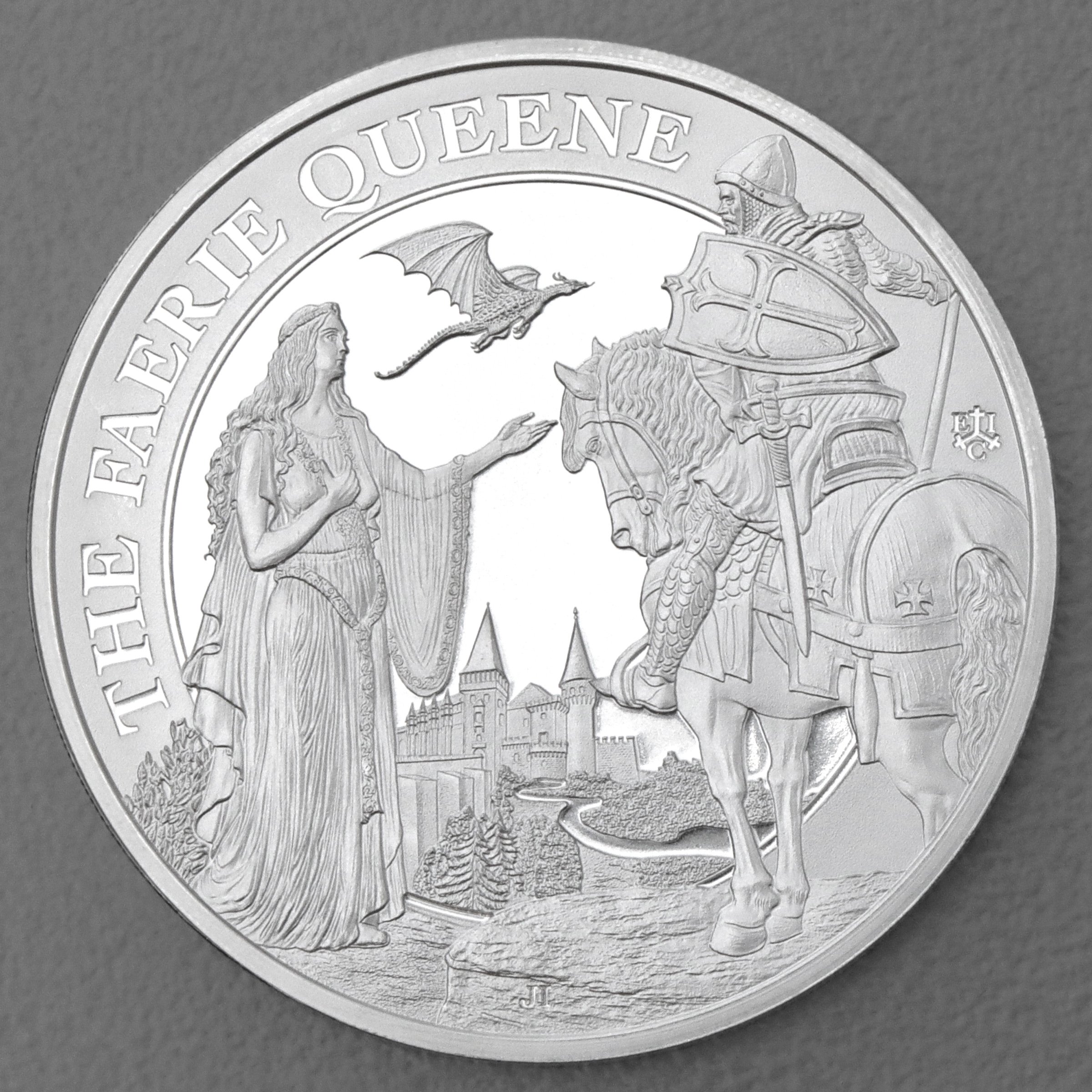 Silbermünze 1oz "Una and Redcrosse" 2023 in Card The Faerie Queene (St. Helena) - Detailansicht 3