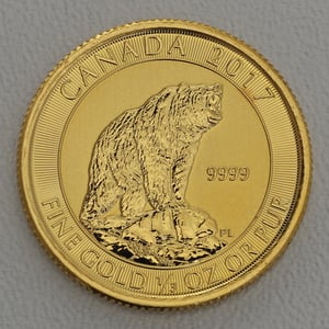 Goldmünze 1/3oz "Grizzly" 2017 (Kanada) - Hauptansicht