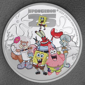 Silbermünze 1oz "SpongeBob & Friends" 2024 (PP/koloriert) (Tuvalu) - Hauptansicht