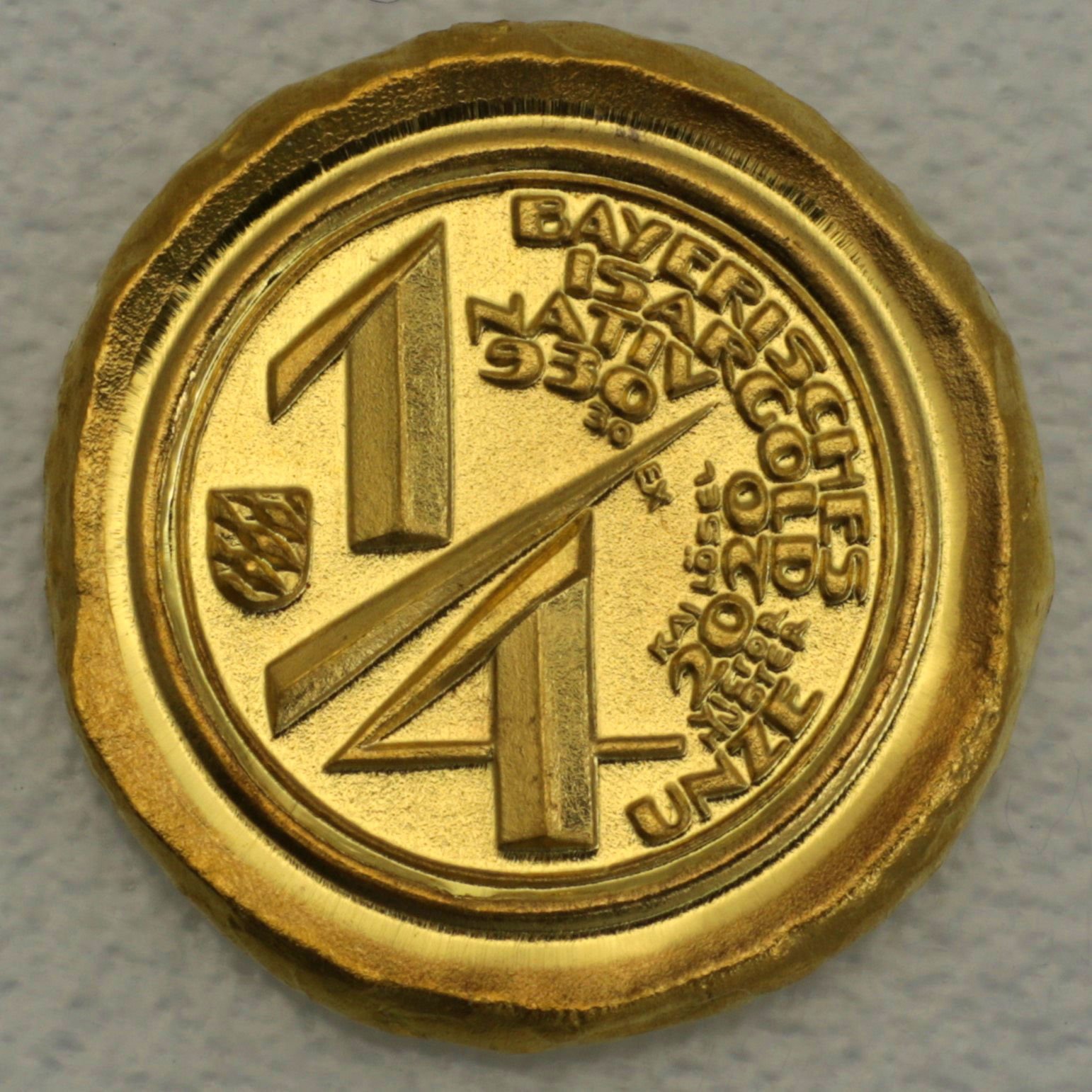 Flussgold-Medaille 2020 "Mönchspfennige Isargold" - Detailansicht 1
