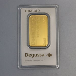 Goldbarren 1oz DEGUSSA, im Blister - Hauptansicht