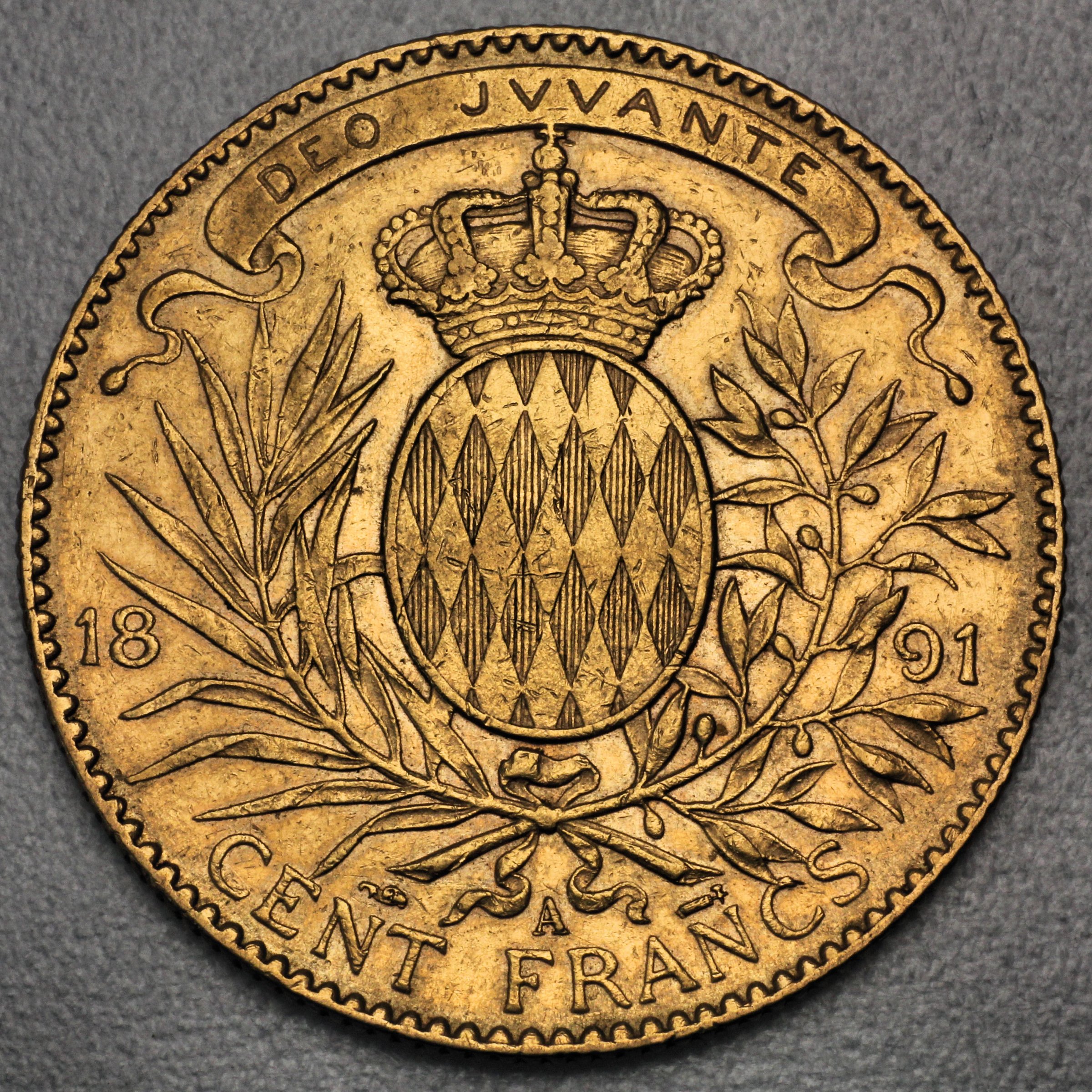 Goldmünze "100 Francs Albert I." (Monaco) - Detailansicht 1
