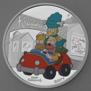 Silbermünze 1oz "Krustylu Studios" 2022 The Simpsons diff. (Tuvalu) - Hauptansicht