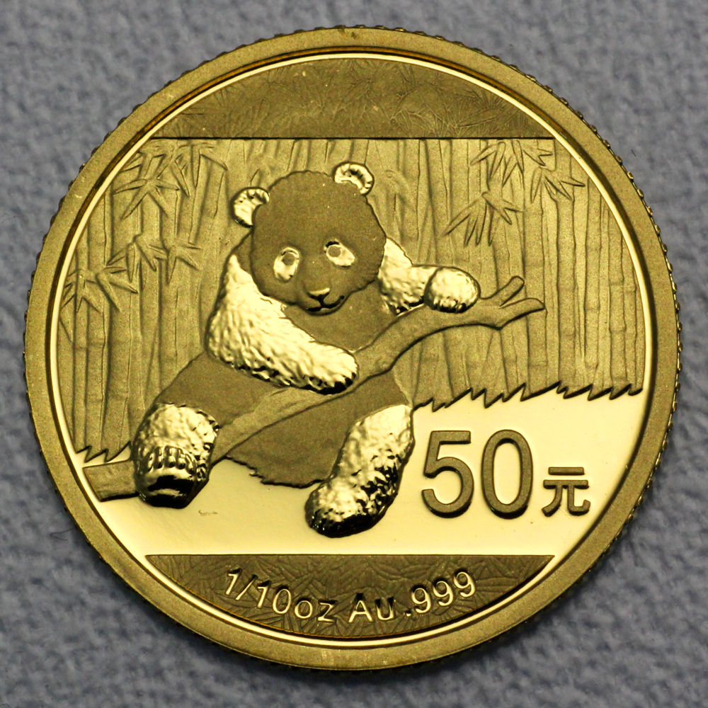 Goldmünze 1/10oz "Panda" 2014 (China) - Hauptansicht
