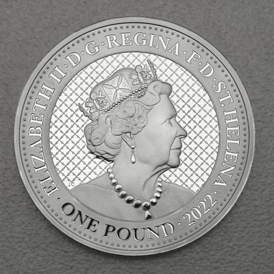 Silbermünze 1oz "Kobra" 2022 Cash Coin Indian Wildlife (St. Helena) - Miniaturansicht 2