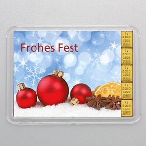 Goldbarren 5g "Frohes Fest" (Flip) - Hauptansicht