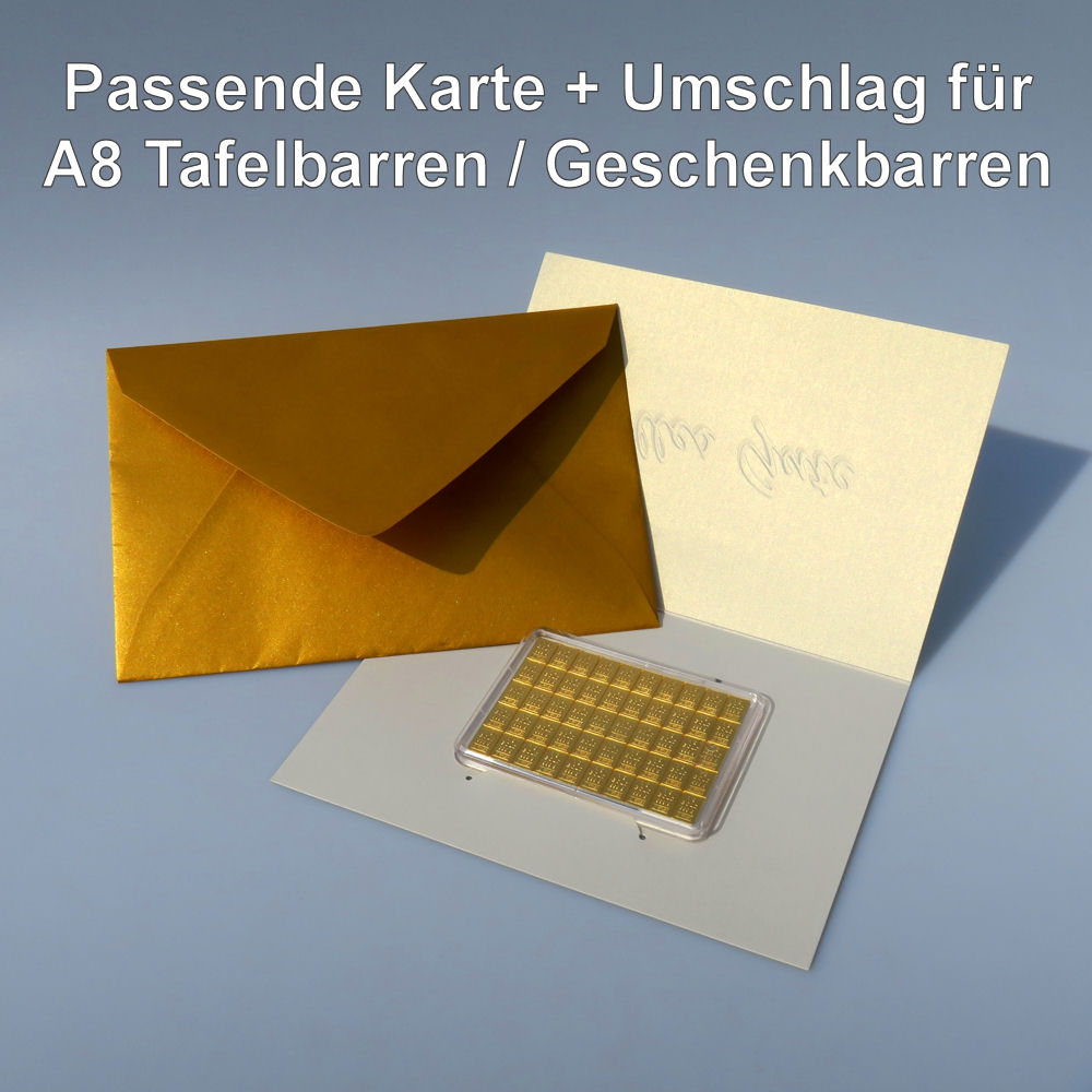 Geschenk-Karte "Alles Gute" mit goldenem Umschlag - Detailansicht 1
