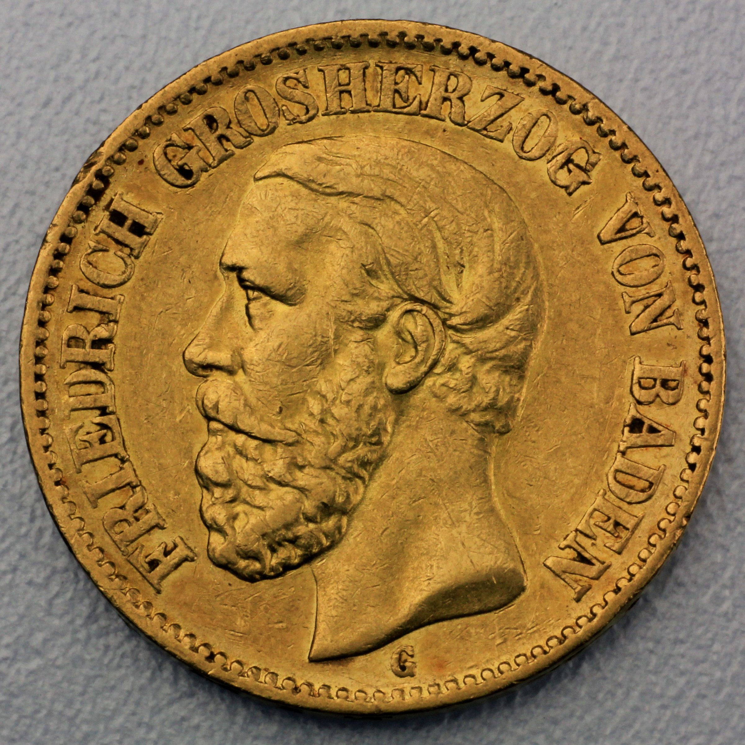 Goldmünze 20 Mark "Friedrich I." 1874-G J.187 (Baden) - Hauptansicht
