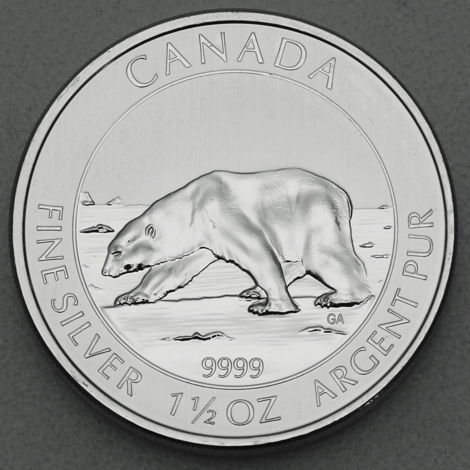 Silbermünze 1,5oz "Canadian Polarbear" 2013 (Kanada) - Hauptansicht