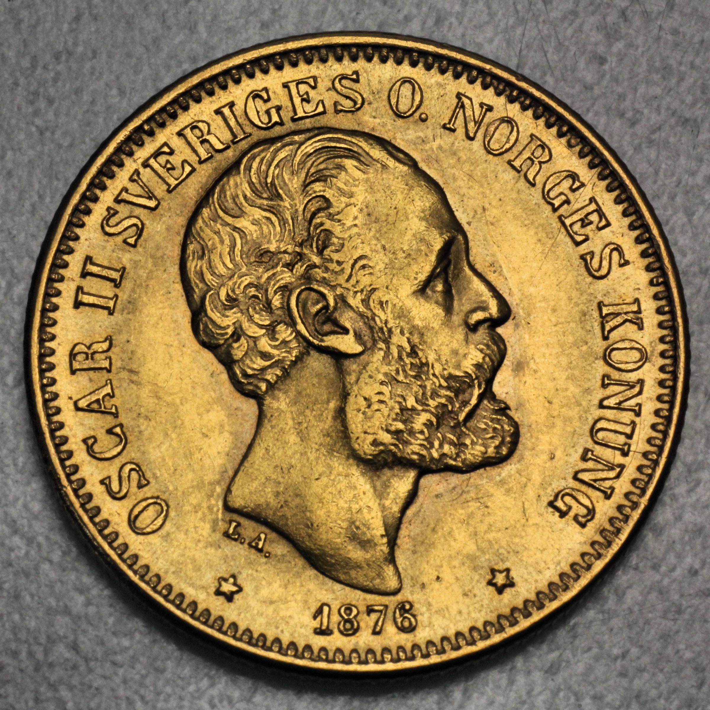 Goldmünze 20 Kronor "Oscar II" (Schweden) - Detailansicht 2