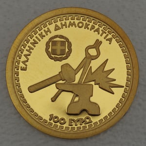 Goldmünze 100 Euro "Hephaistos" 2024 (PP) Götter des Olymp (Griechenland) - Miniaturansicht 2