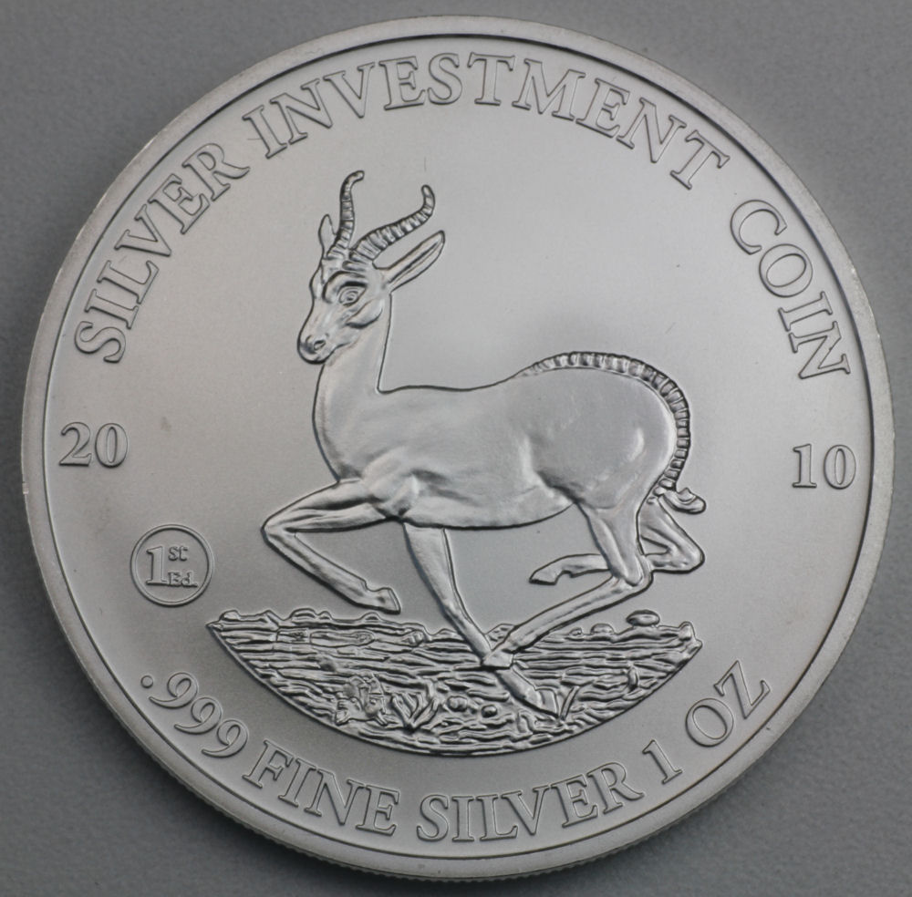 Silbermünze 1oz "Springbock" 2010 (Malawi) - Hauptansicht