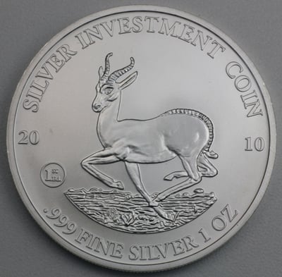 Silbermünze 1oz "Springbock" 2010 (Malawi) - Miniaturansicht 1