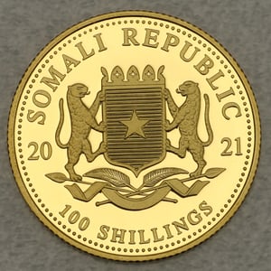 Goldmünze 1/10oz "Elefant" 2021 African Wildlife (Somalia) - Miniaturansicht 2