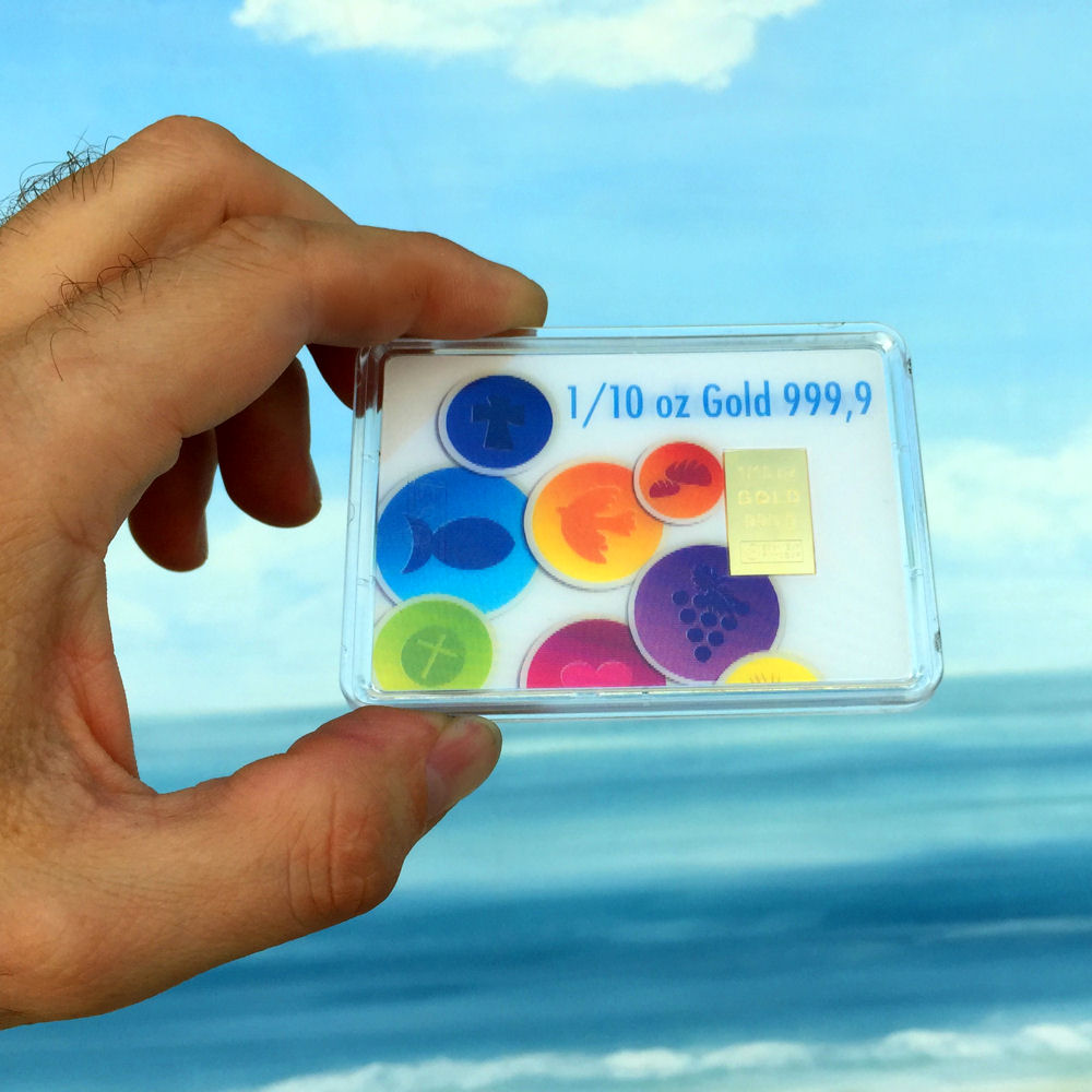 Goldbarren 1/10oz "Zur Kommunion" (Flip) - Detailansicht 2