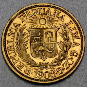 Goldmünze 1/2 Libra "Inka/Indianerkopf" (Peru) - Miniaturansicht 2