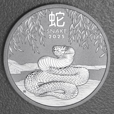Silbermünze 1/2oz "Schlange" 2025 Lunar III – Year of the Snake 19% (Australien) - Miniaturansicht 1