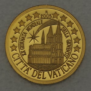 Goldmünze 1/25oz "Citta  del Vaticano" 2005 20. Welt-Jugendtag in Köln (Nördliche Marianen) - Hauptansicht