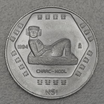 Silbermünze 1/4oz "Chaac Mool" 1994 Präkolumbische Kulturen – Maya (Mexiko) - Miniaturansicht 1