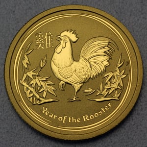 Goldmünze 1/4oz "Hahn" 2017 Lunar II – Year of the Rooster (Australien) - Hauptansicht