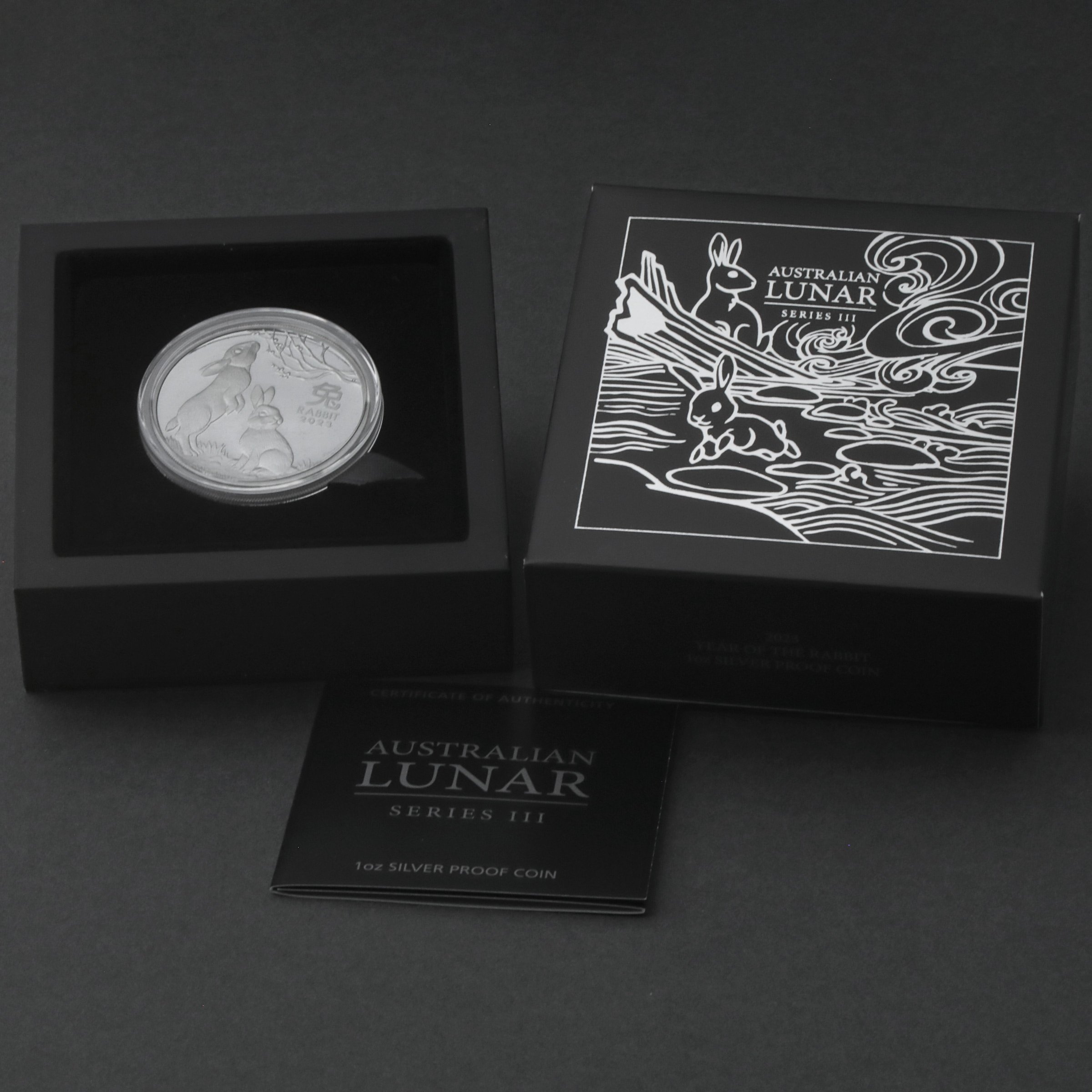 Silbermünze 1oz "Hase" 2023 (PP) Lunar III – Year of the Rabbit (Australien) - Detailansicht 4