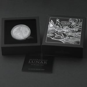 Silbermünze 1oz "Hase" 2023 (PP) Lunar III – Year of the Rabbit (Australien) - Miniaturansicht 5