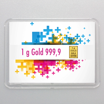 Goldbarren 1g "Konfirmation/Kreuze" (Flip) - Hauptansicht
