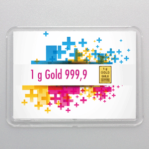 Goldbarren 1g "Konfirmation/Kreuze" (Flip) - Hauptansicht