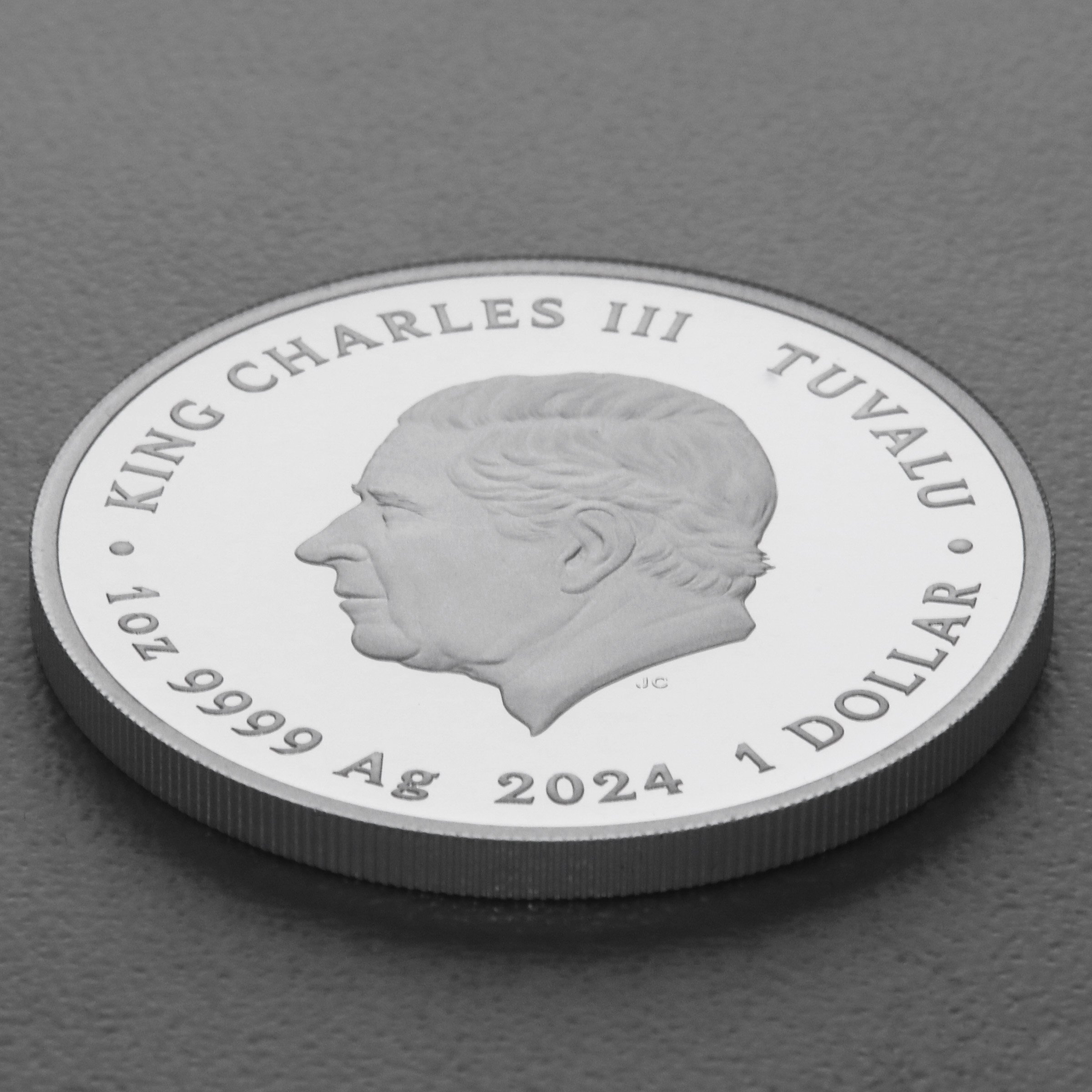 Silbermünze 1oz "Daniel Craig" 2024 (PP/koloriert) James Bond (Tuvalu) - Detailansicht 3