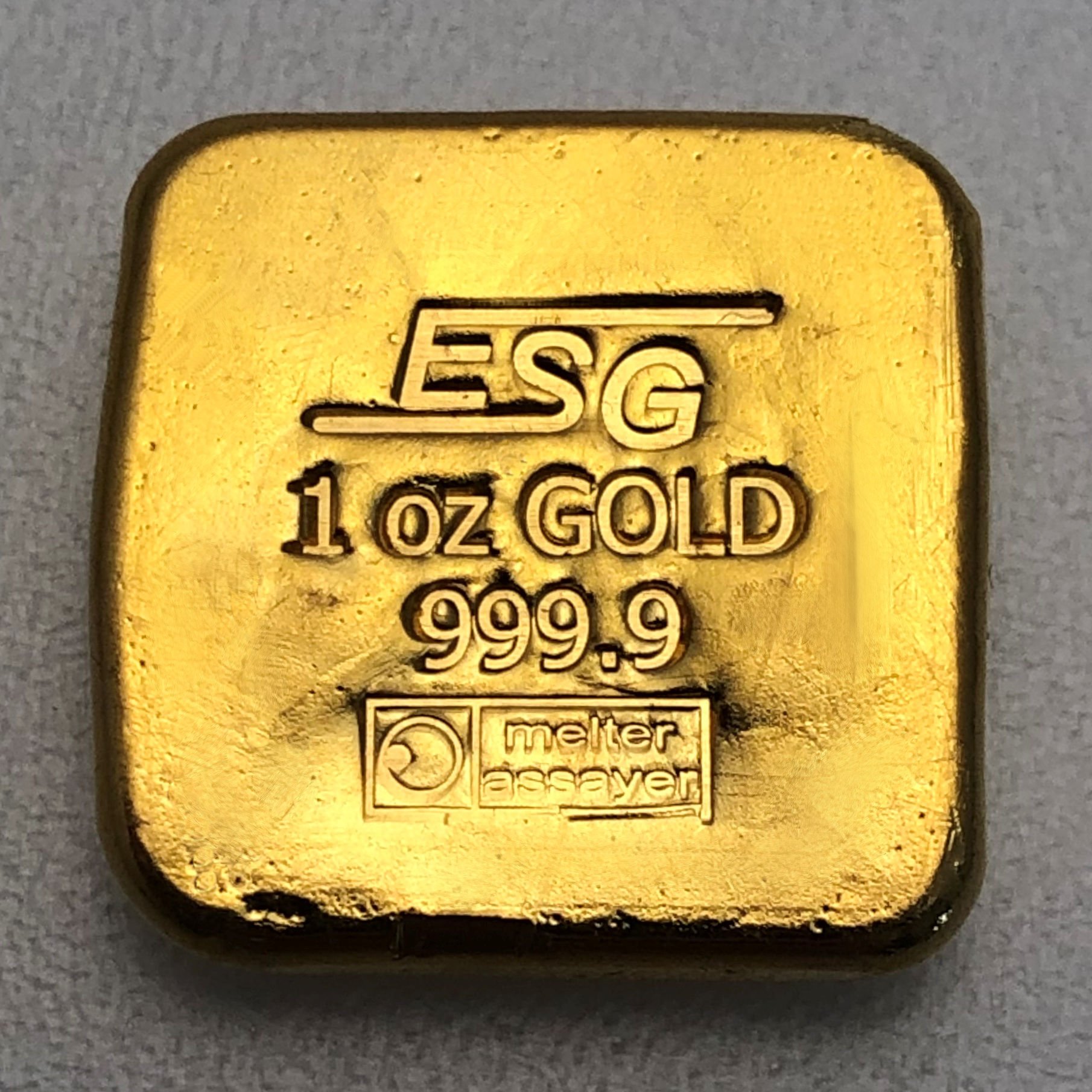Goldbarren 1oz "Goldknuffel" Au-Gussbarren - Detailansicht 1