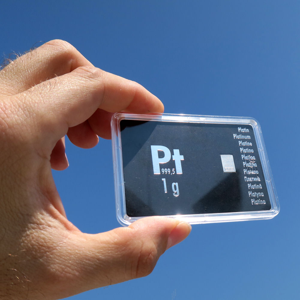 Platinbarren 1g "Pt International" (Motivbox) - Detailansicht 1