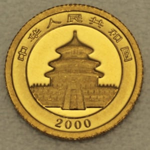 Goldmünze 1/20oz "Panda" 2000 (China) - Miniaturansicht 2