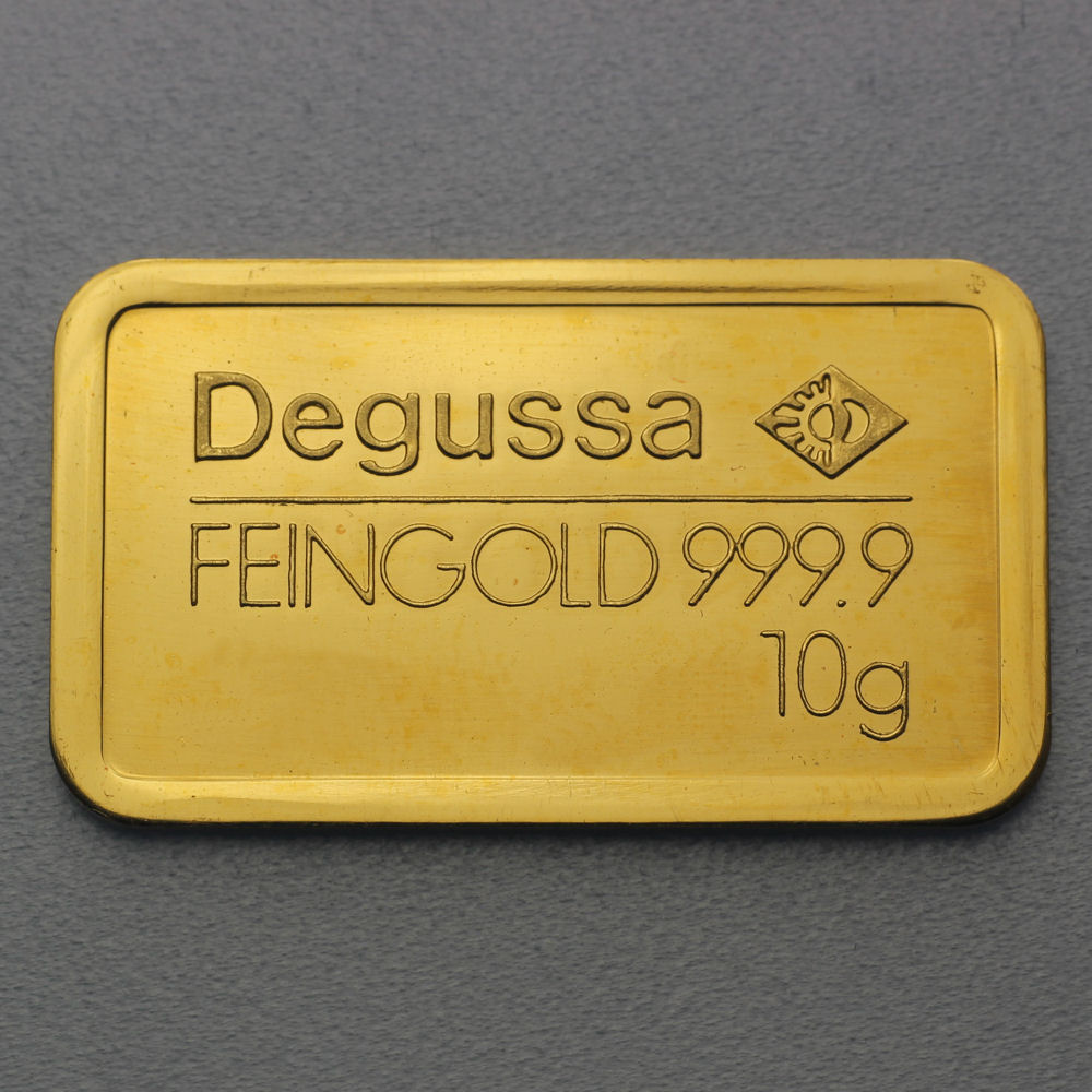 Goldbarren 10g DEGUSSA Resale - Hauptansicht