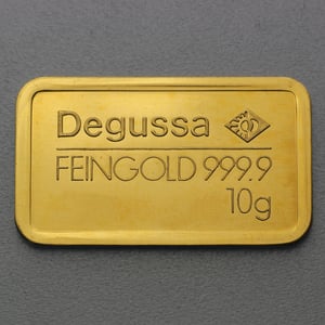 Goldbarren 10g DEGUSSA Resale - Hauptansicht