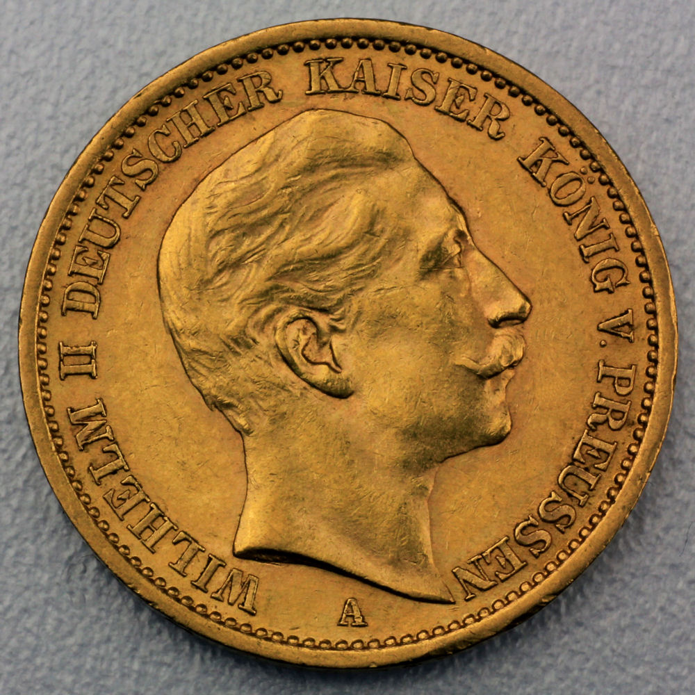 Investmentpaket 100xGoldmünze"20 Mark Wilhelm II." - Hauptansicht