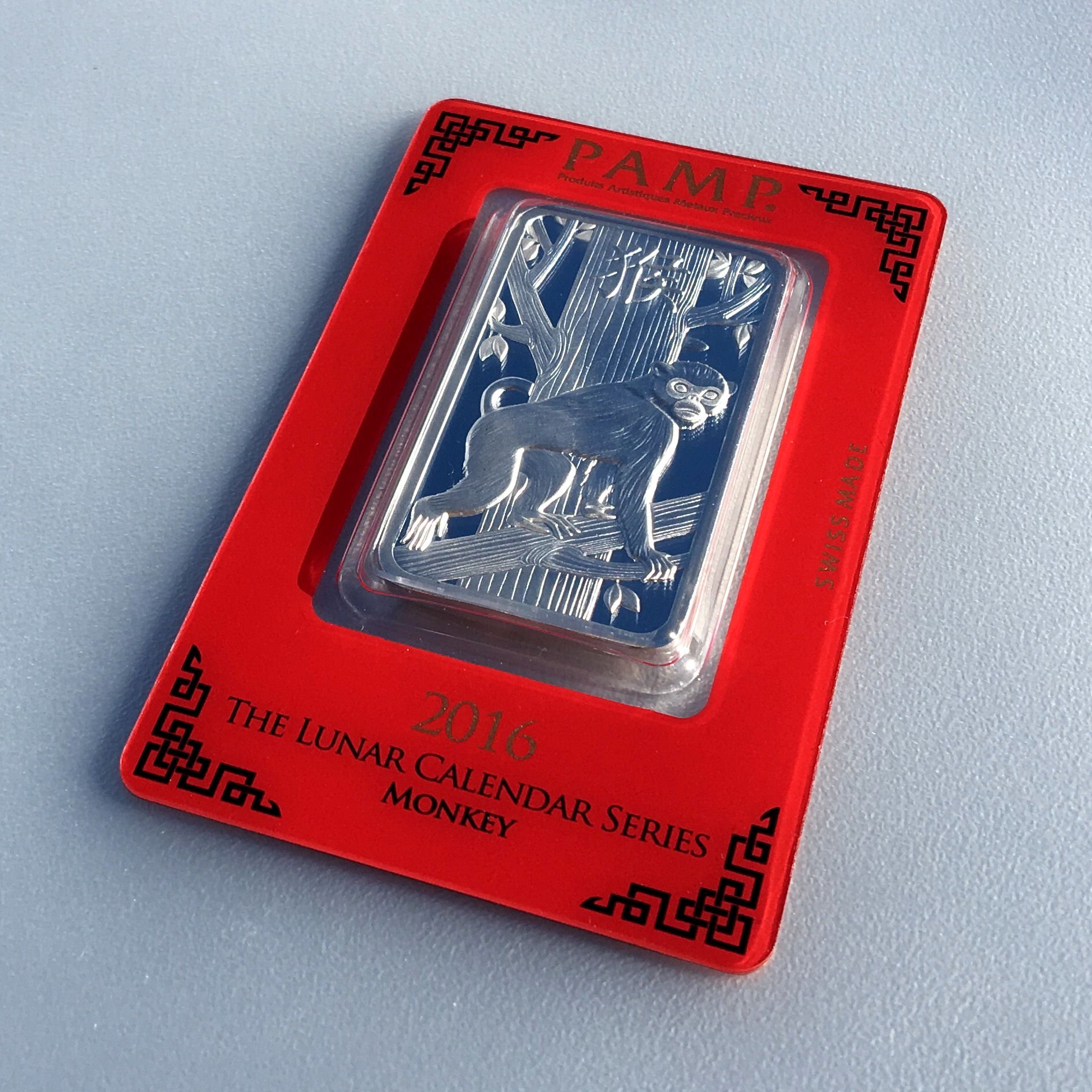 Silberbarren 1oz "Affe 2016" Lunar PAMP - Detailansicht 3
