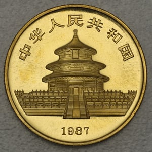 Goldmünze 1/2oz "Panda" 1987 (China) - Miniaturansicht 2