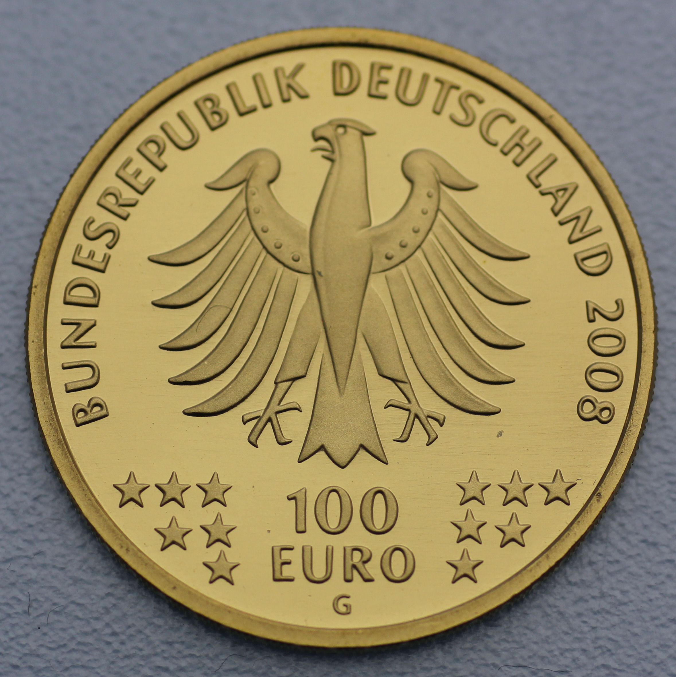 Goldmünze 100 Euro "Goslar" 2008 Unesco-Weltkulturerbe (Deutschland) - Detailansicht 1