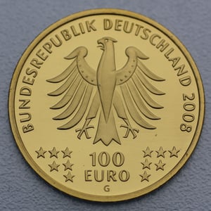 Goldmünze 100 Euro "Goslar" 2008 Unesco-Weltkulturerbe (Deutschland) - Miniaturansicht 2
