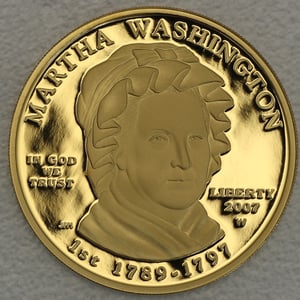 Goldmünze 1/2oz "Martha Washington" 2007 First Spouse Gold Proof Coin (USA) - Miniaturansicht 1