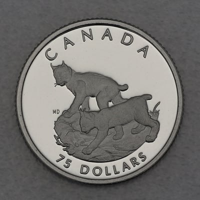 Platinmünze 1/4oz "Lynx" 1995 Wildlife Canada (Kanada) - Miniaturansicht 1