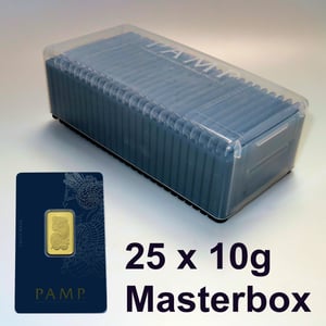 Goldbarren (25x 10g) "Fortuna" PAMP, Masterbox - Hauptansicht