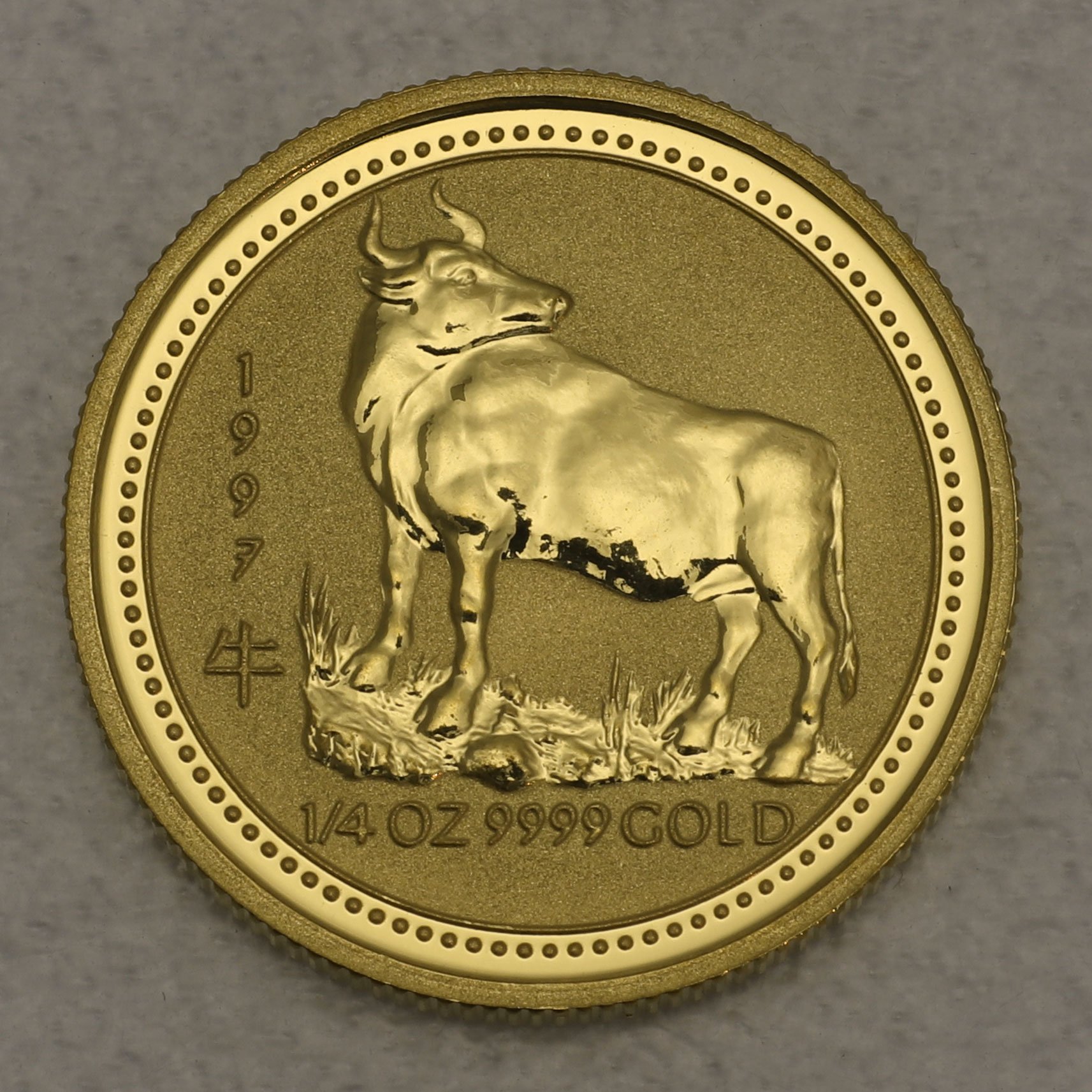 Goldmünze 1/4oz "Ochse" 1997 Lunar I – Year of the Ox (Australien) - Hauptansicht